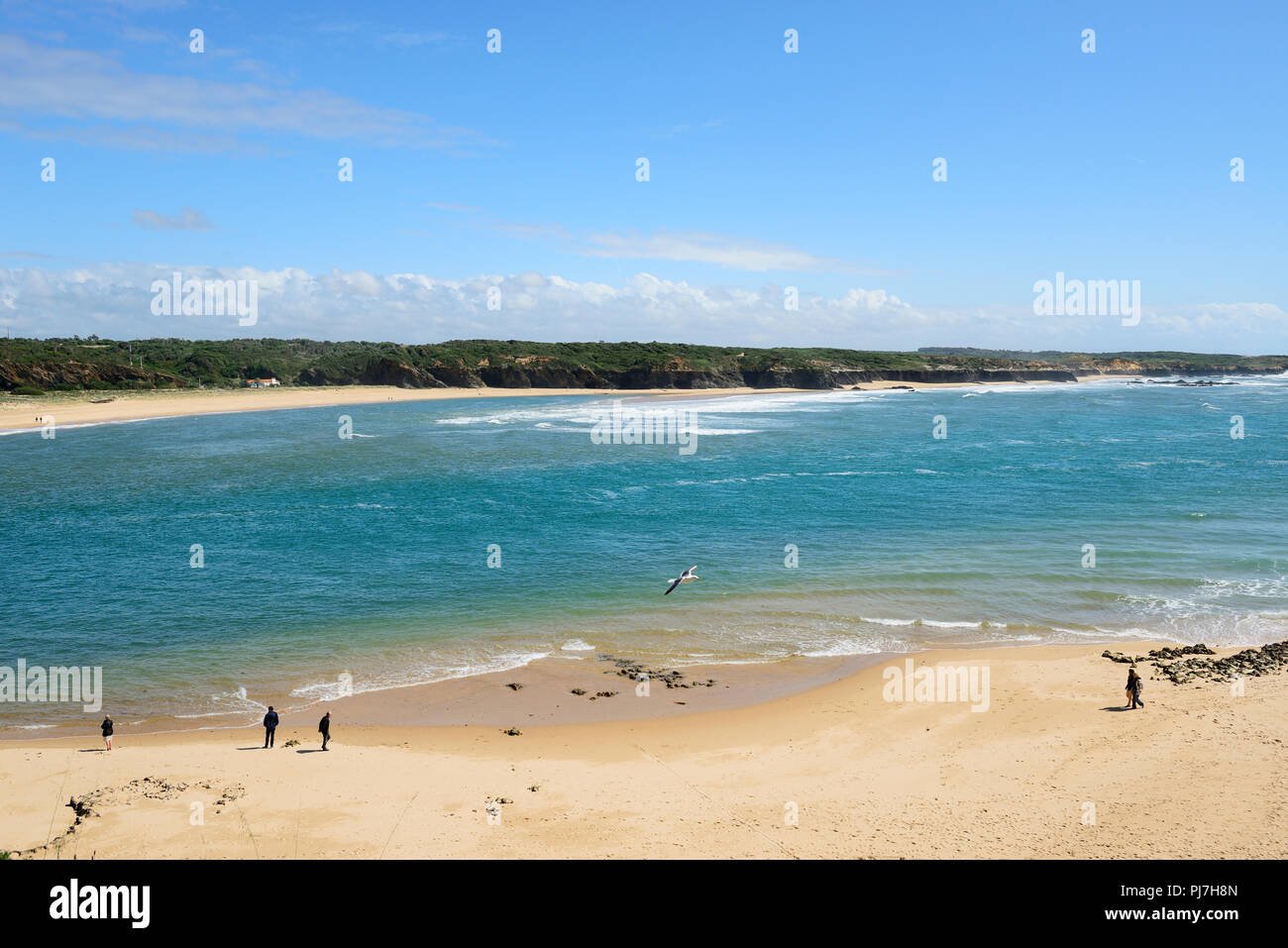 Les plages de Vila Nova de Milfontes et de Furnas. Costa Vicentina, l'Alentejo. Portugal Banque D'Images