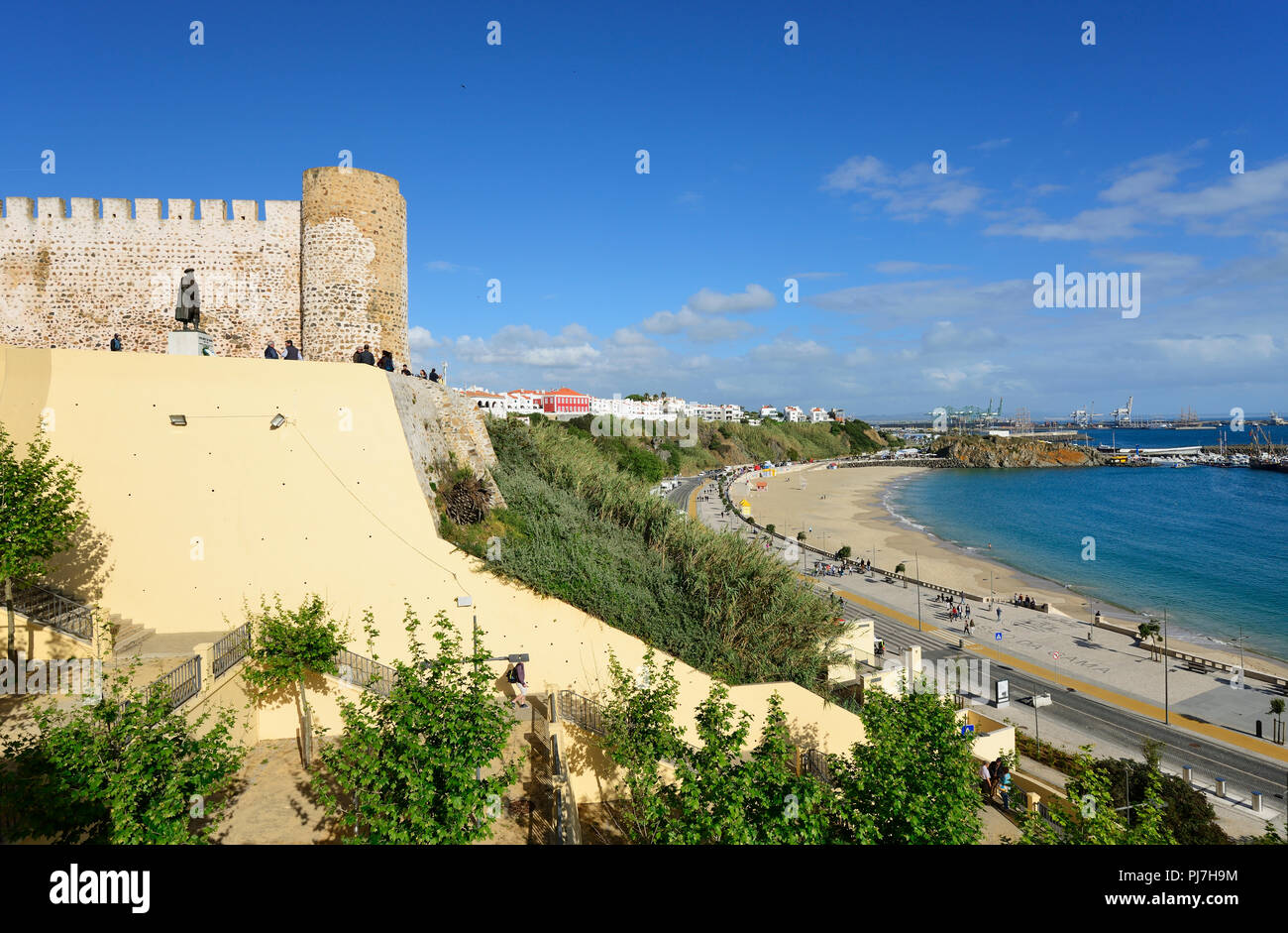 Le château de Sines. Alentejo, Portugal Banque D'Images