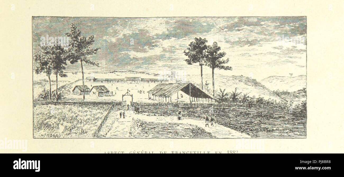 Libre à partir de la page 191 de la salle '́Rences et lettres de P. Savorgnan de Brazza sur ses trois explorations dans l'Ouest africain, de 1875 un ̀ 1886. Ouvrage illustre de ́ deux eaux-fortes, etc. (Texte ́ publie et c 0057. Banque D'Images