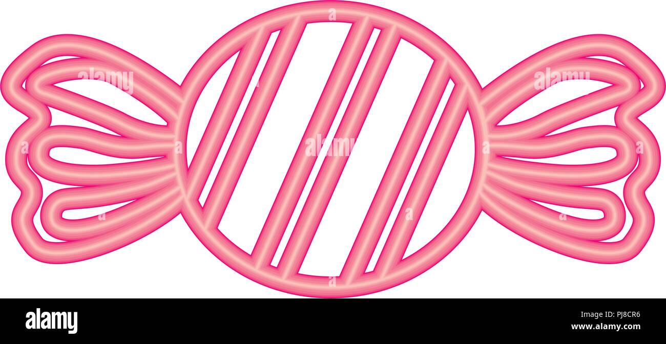 Bonbon sucré confetionery design néon Illustration de Vecteur