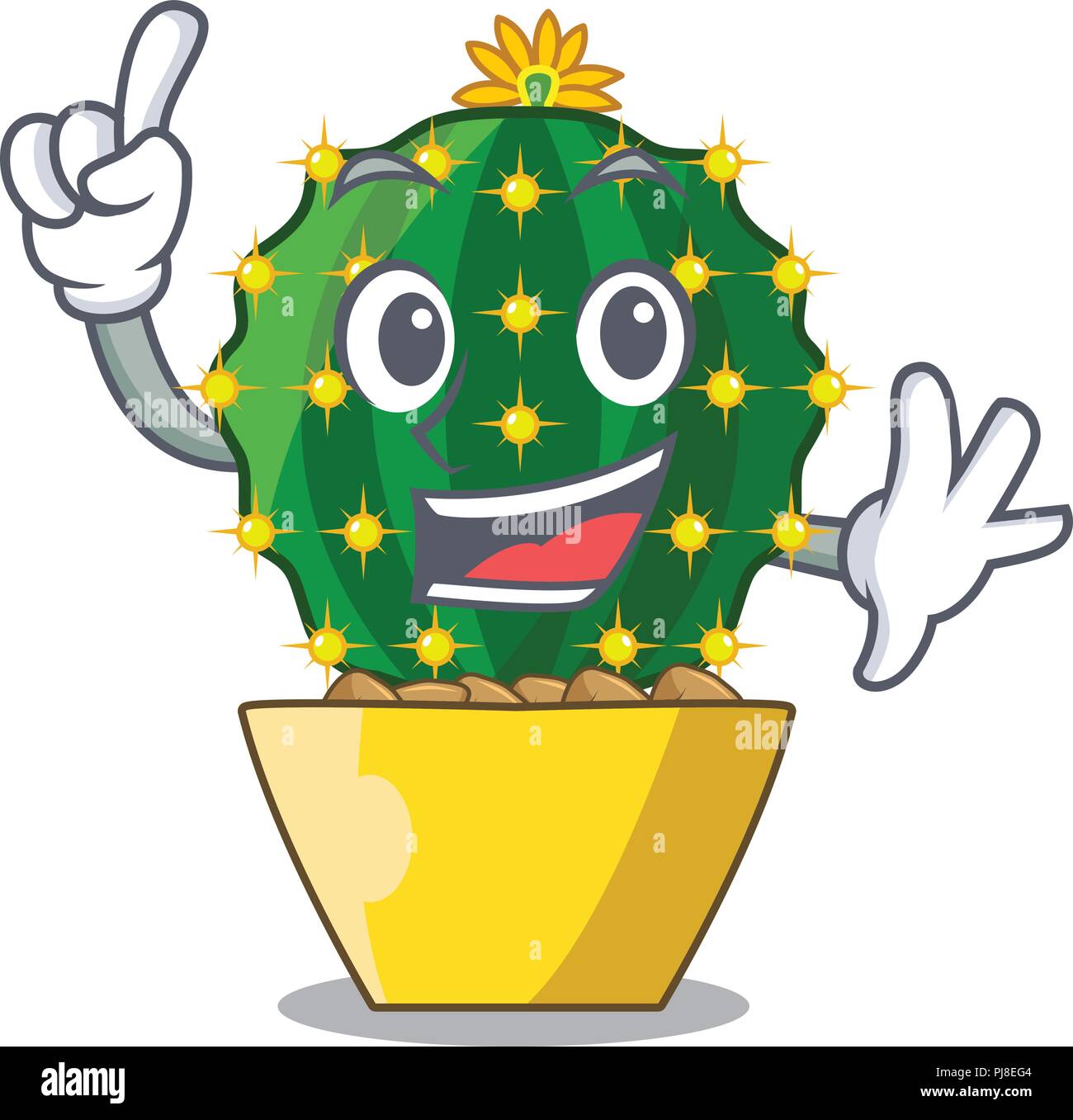 Cartoon mammillaria humboldtii doigt à cactus cactus park Illustration de Vecteur