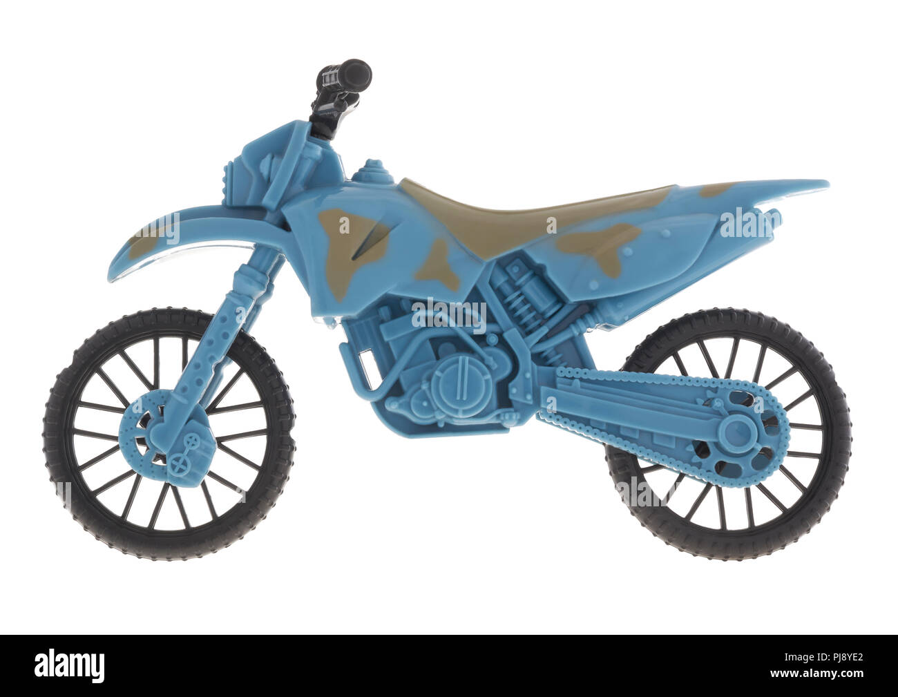 Toy motorbike sur fond blanc Banque D'Images