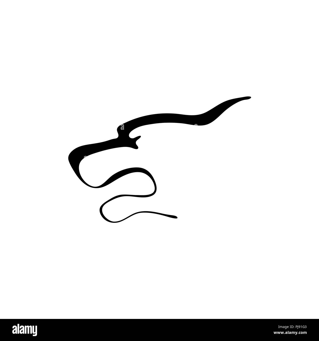 Logo tête de chien de vecteur. Tête d'animal Noir logo Illustration de Vecteur