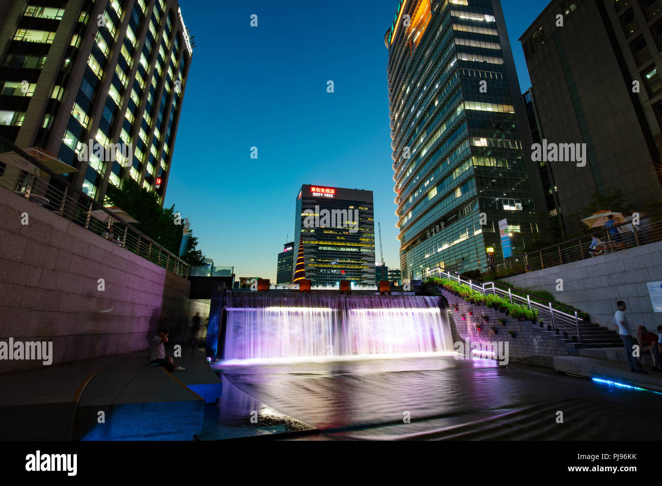 Cheonggyecheon Séoul Banque D'Images