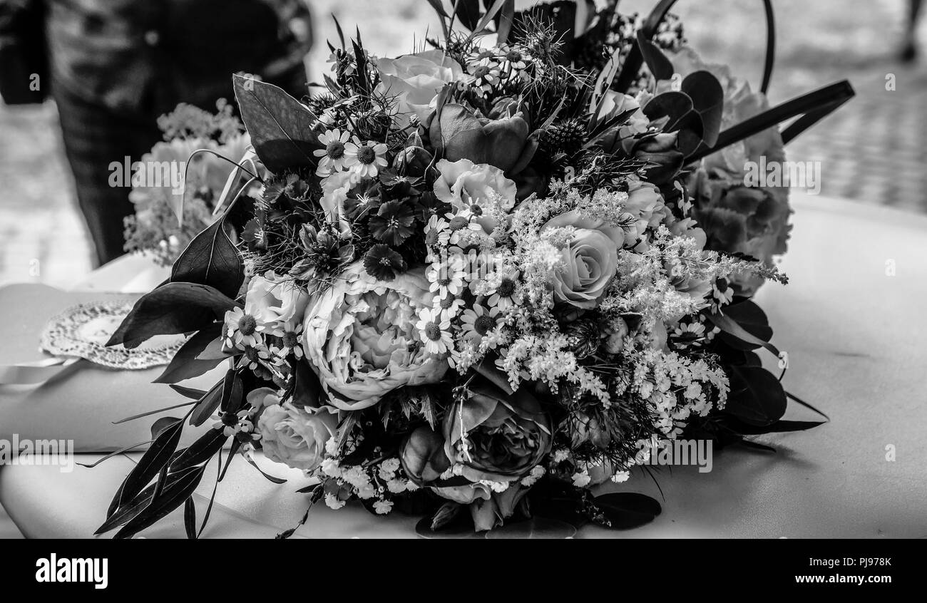 Bouquet de mariée / Brautstrauß Banque D'Images