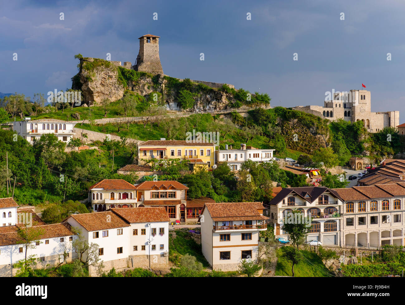 La forteresse et le Musée de Skanderbeg, Kruja, Krujë, Durrës Qar, Durres, Albanie Banque D'Images