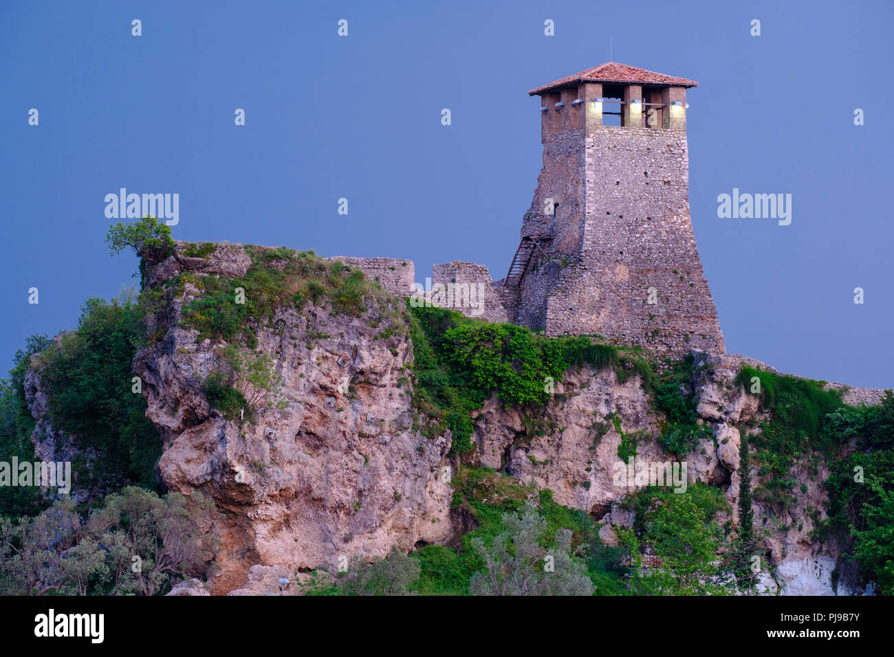 Forteresse, Kruja, Krujë, Durrës, Qark Durres, Albanie Banque D'Images