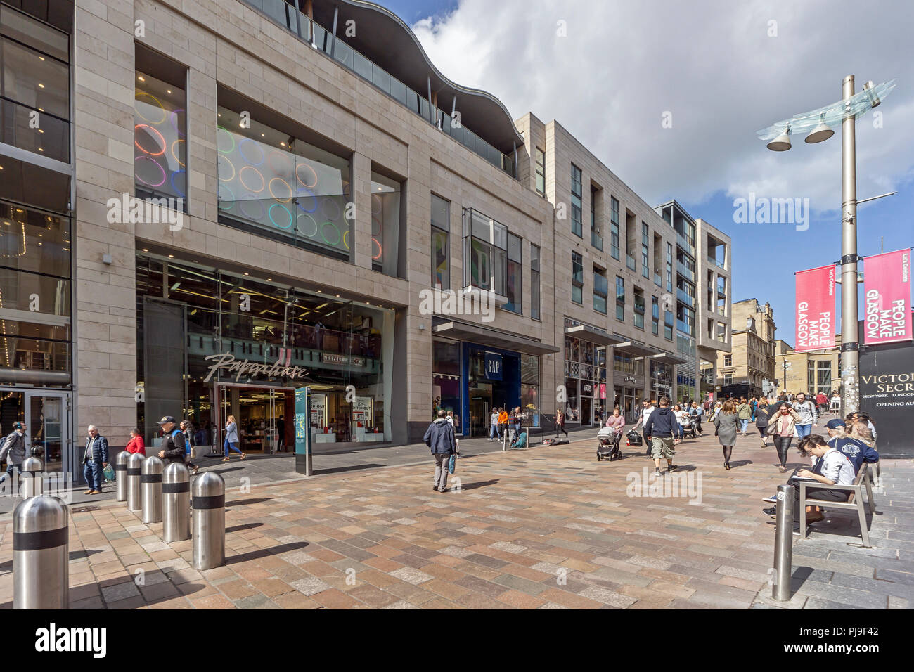 Boutiques sur la côté ouest de la région de Buchanan Street à Glasgow Scotland UK Banque D'Images