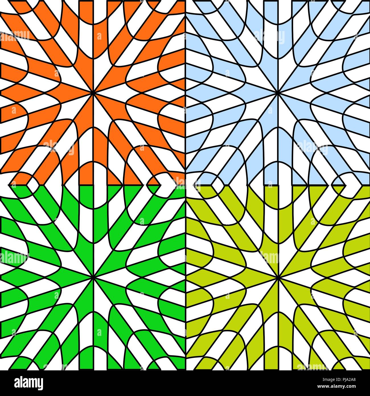 Les quatre saisons ; motifs abstraits Illustration de Vecteur