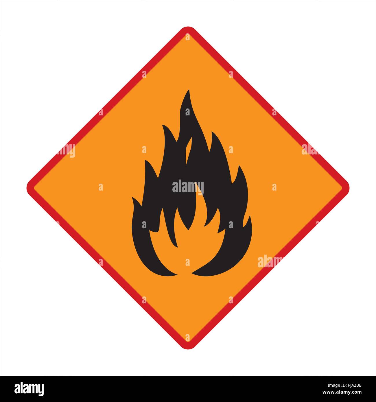 Inflammable ! Avertissement technique Illustration de Vecteur