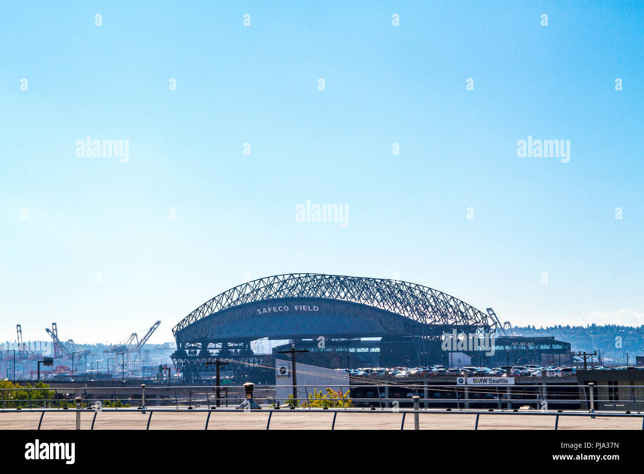 Safeco Field peu avant que le nom ne change en T-Mobile Park à Seattle Washington, la maison des Seattle Mariners Banque D'Images
