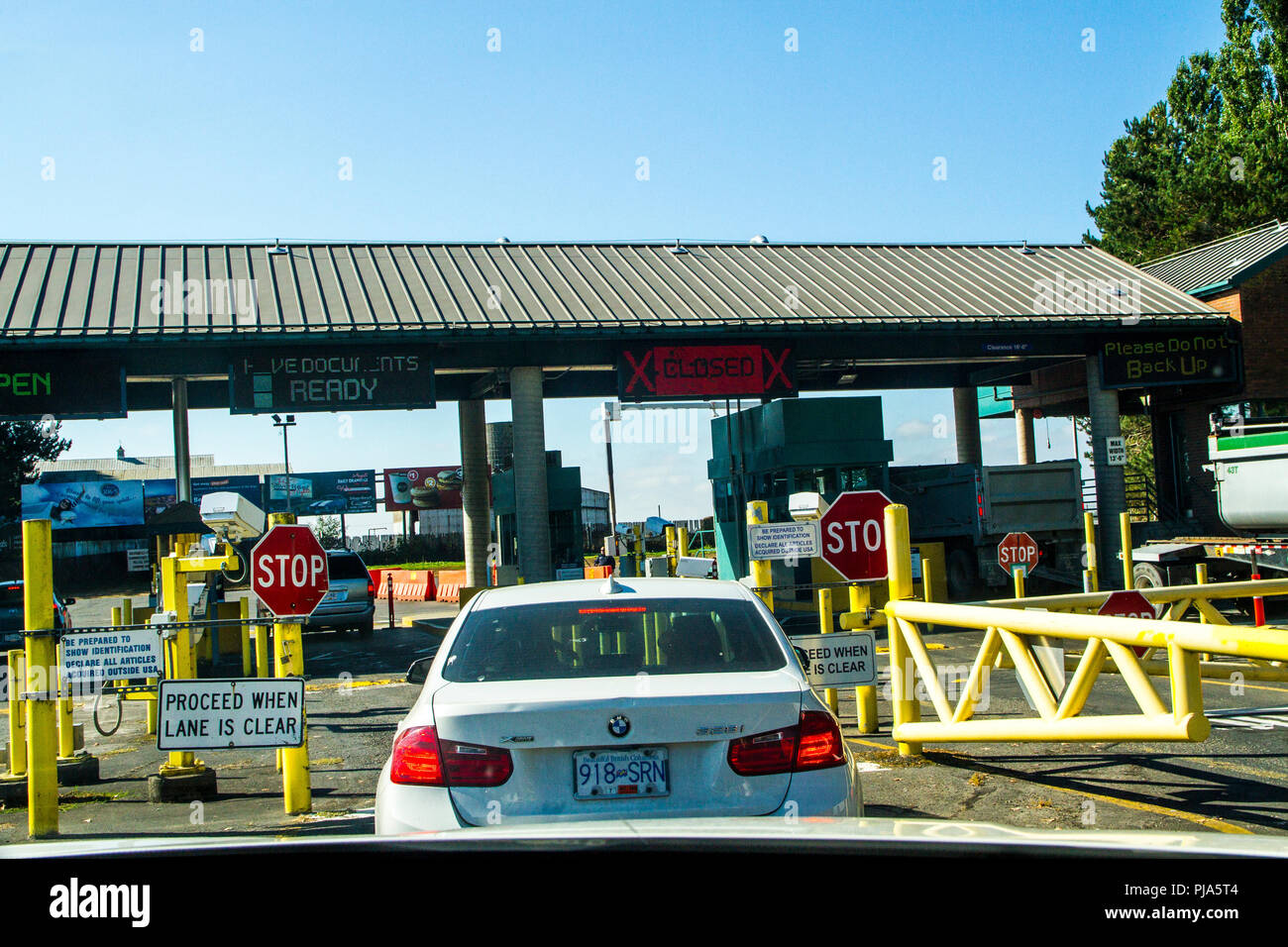 La gare de passage de la frontière des ÉtatsUnis à Washington de Sumas