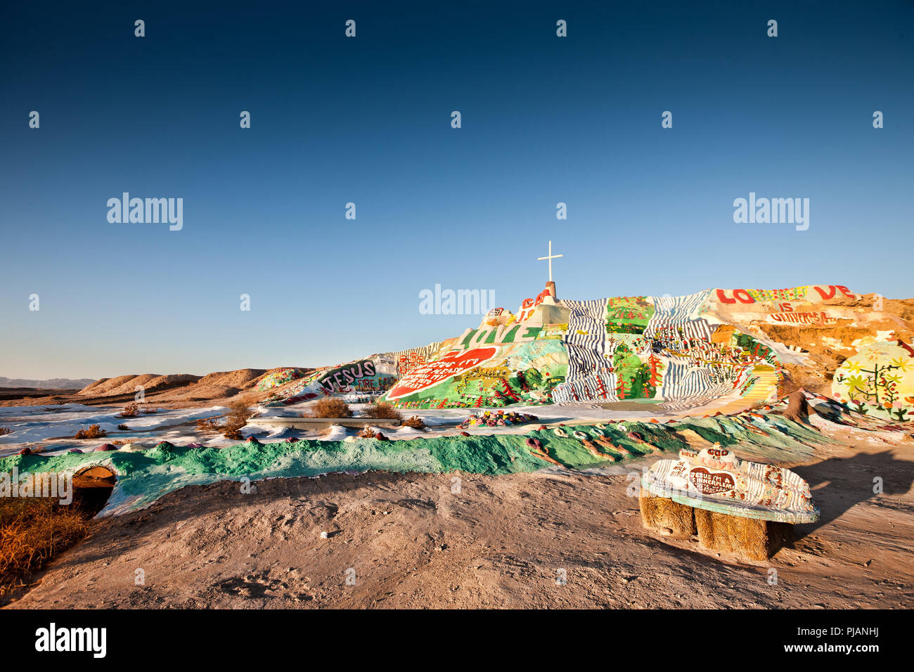 La Montagne du salut à la mer de Salton, California, USA Banque D'Images
