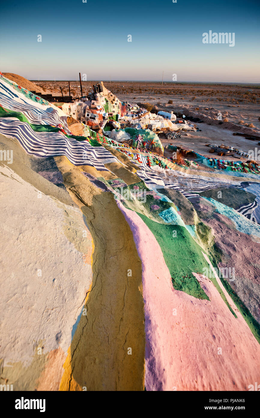 La Montagne du salut à la mer de Salton, California, USA Banque D'Images