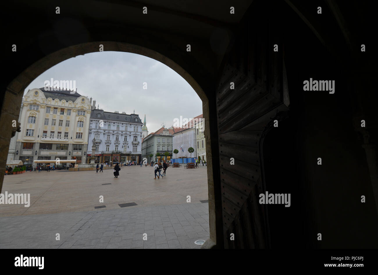 Place principale de Bratislava (Hlavné námestie), Slovaquie Banque D'Images