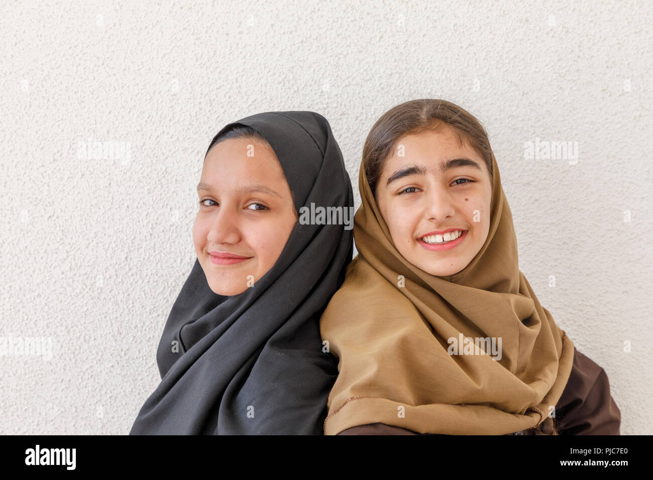 République islamique d'Iran. Téhéran. Les filles de l'école iranienne. Banque D'Images