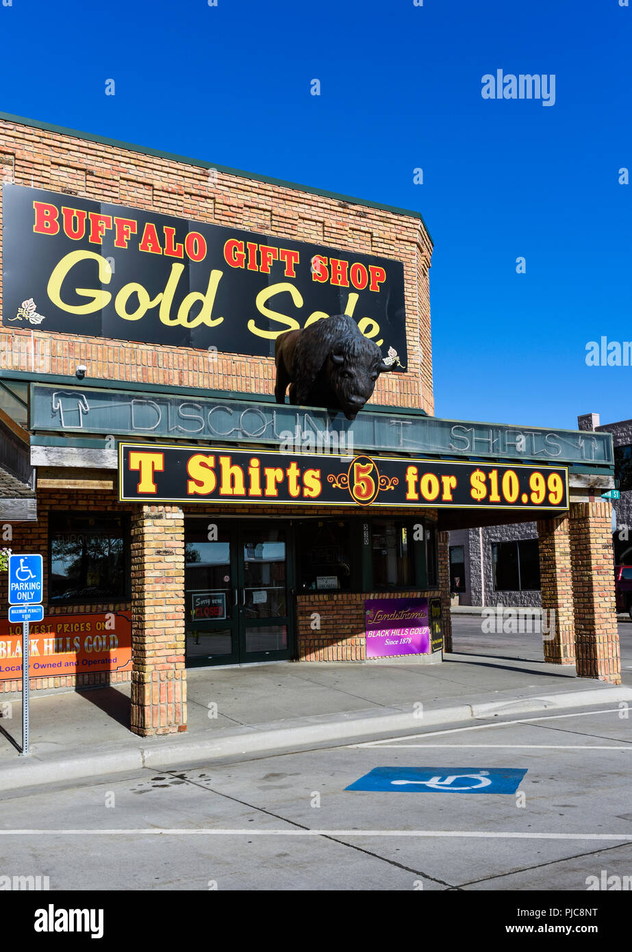 Wall Drug, une importante société américaine de piège à touristes en mur, le Dakota du Sud Banque D'Images