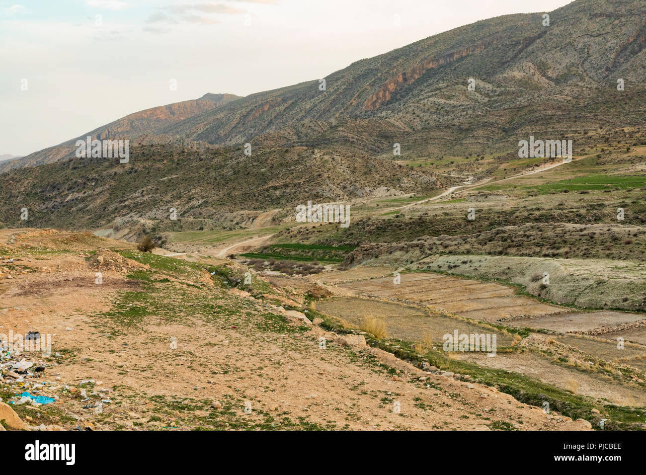 République islamique d'Iran. La province du Fars, Rudbal. Paysage rural. Banque D'Images