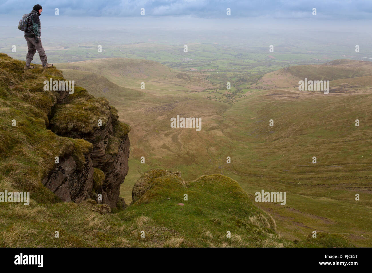 Le MCG à LLwch du sommet du du maïs dans les Brecon Beacons, Powys, Wales, UK Banque D'Images