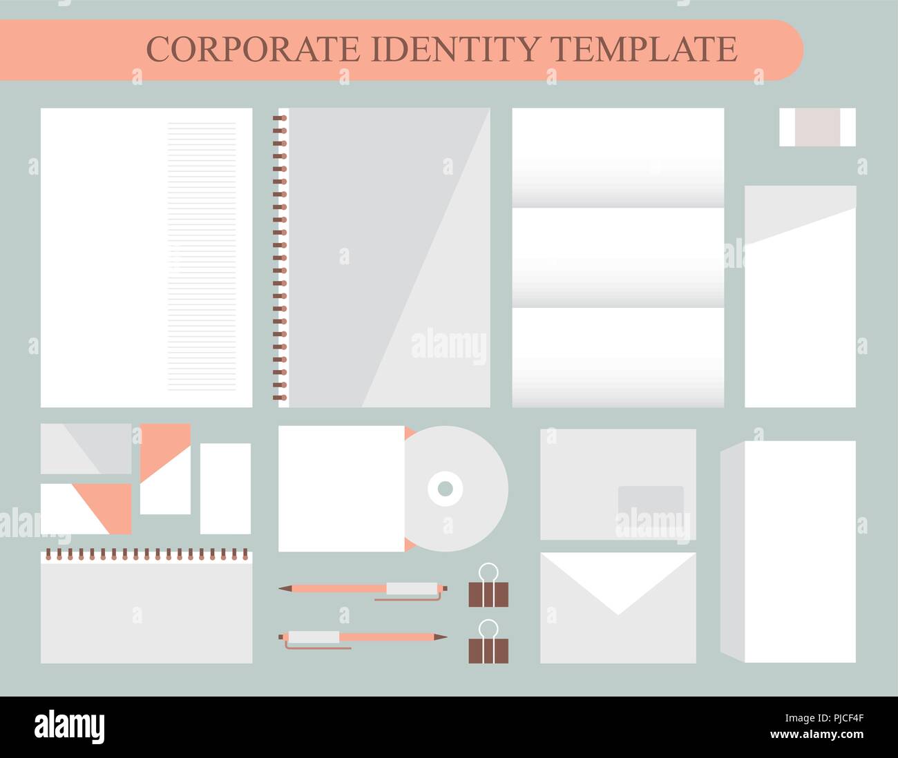 Modèle de conception de l'identité de l'entreprise Illustration de Vecteur