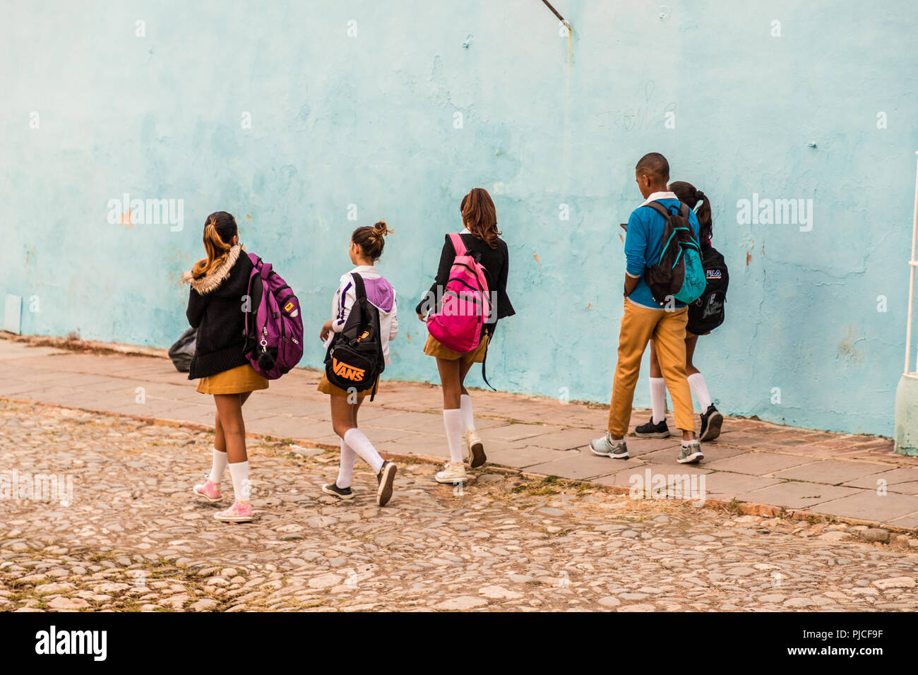 Une vue typique de Trinidad à Cuba Banque D'Images