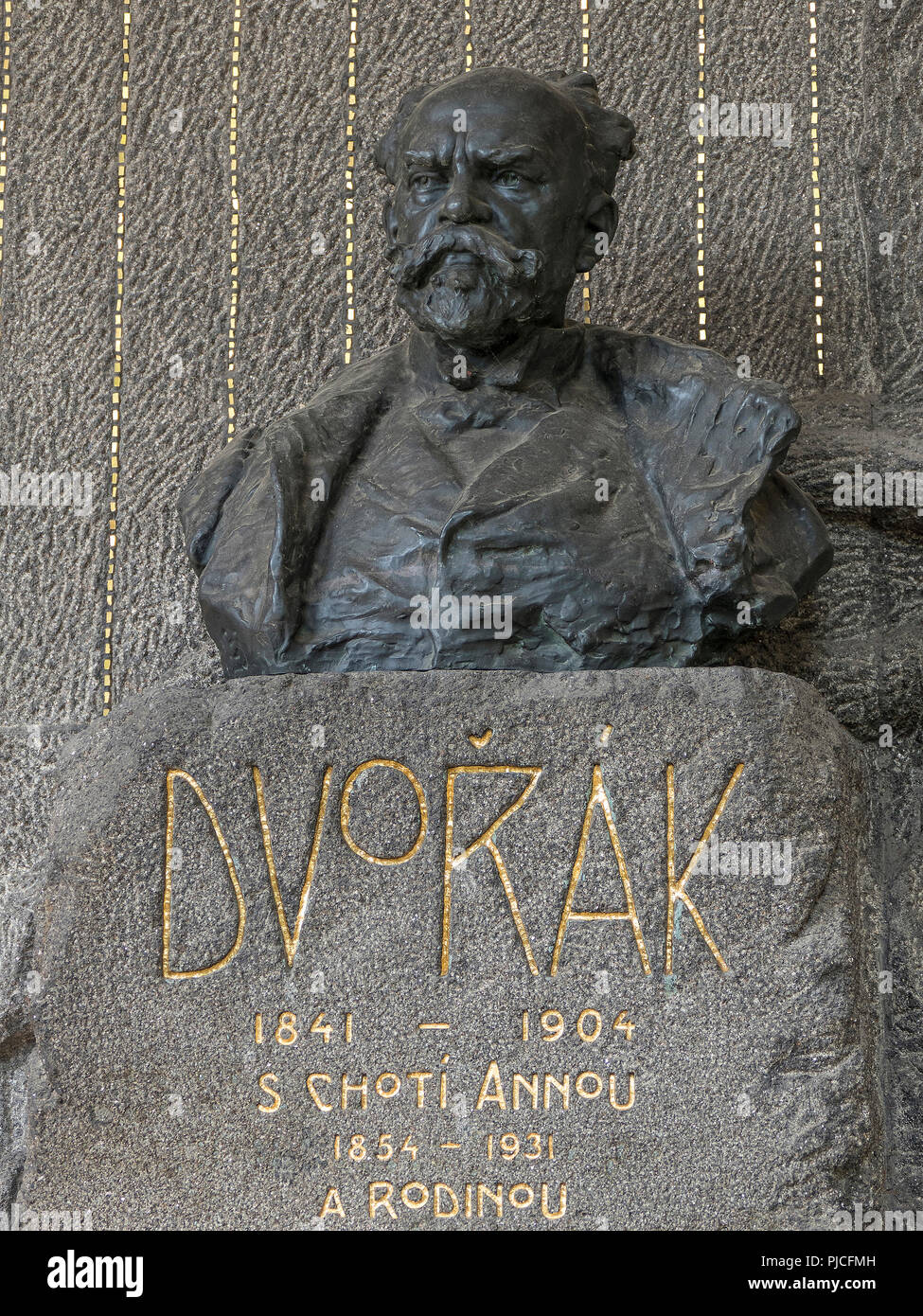 République tchèque, Prague, forteresse de Vysehrad, compositeur Dvorak memorial Banque D'Images