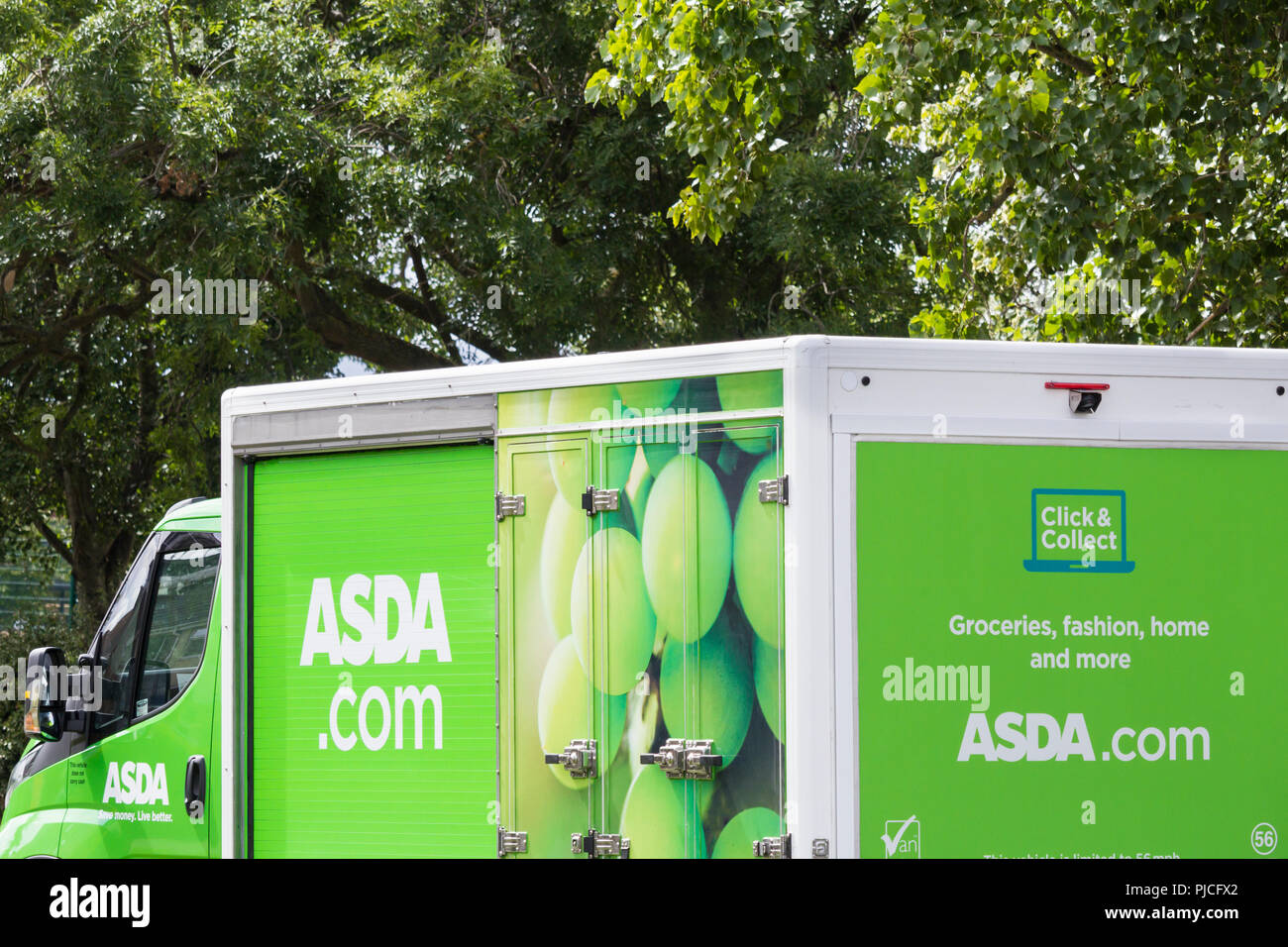L'Asda home delivery van.en Angleterre. UK Banque D'Images