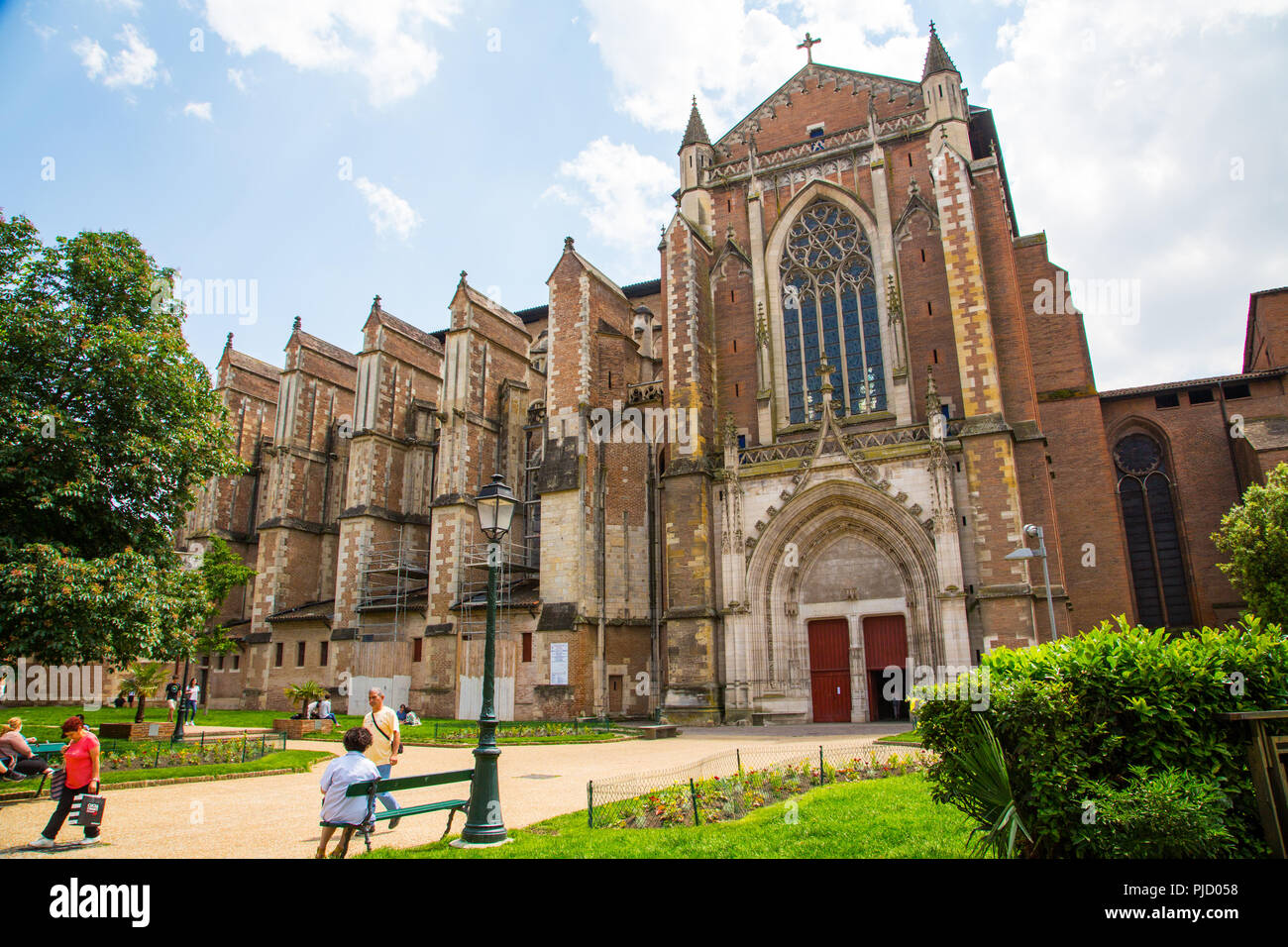 Entrée de la cathédrale Saint-Etienne à Toulouse France Banque D'Images