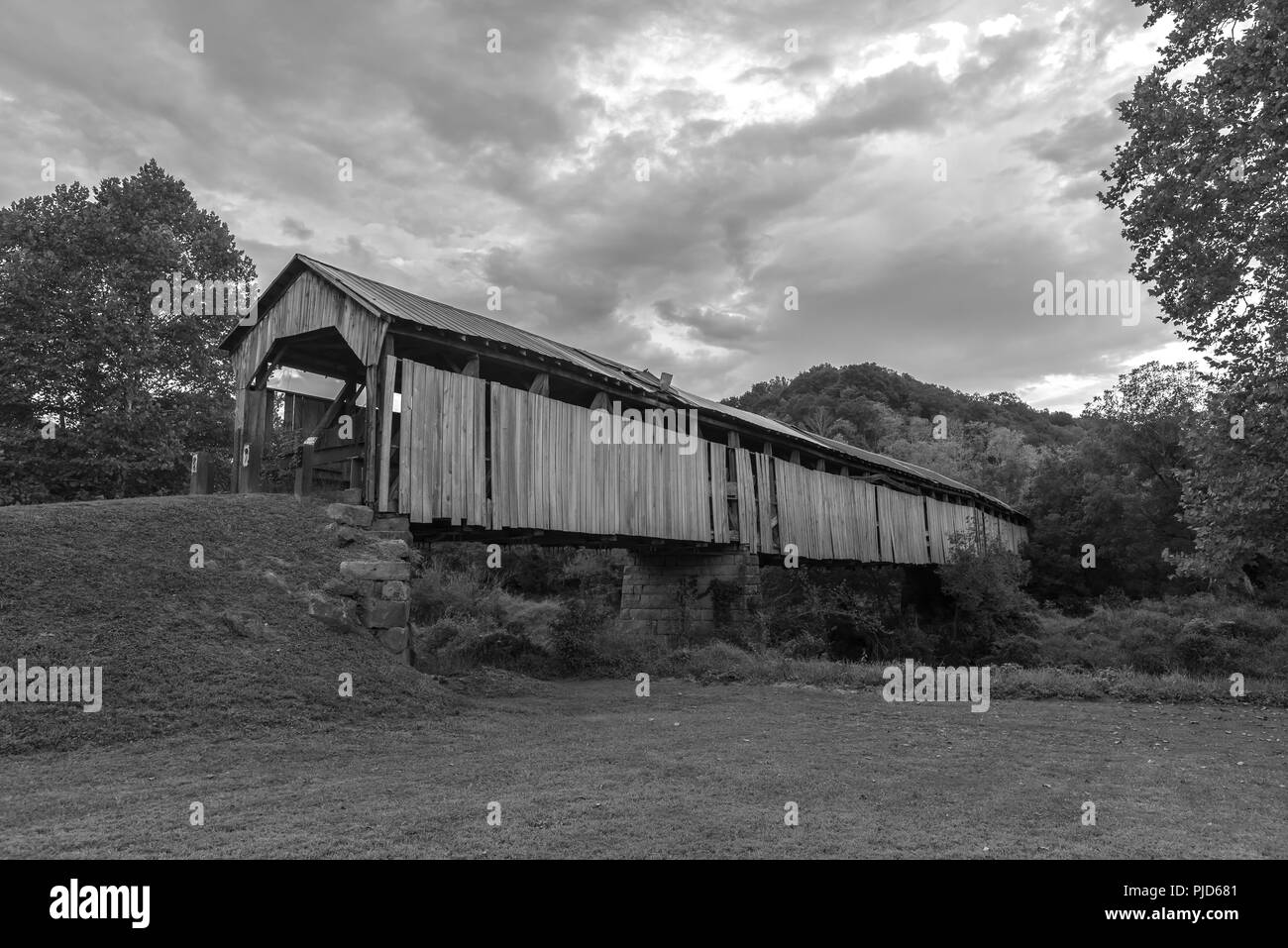 Pont couvert de Knowlton Banque D'Images