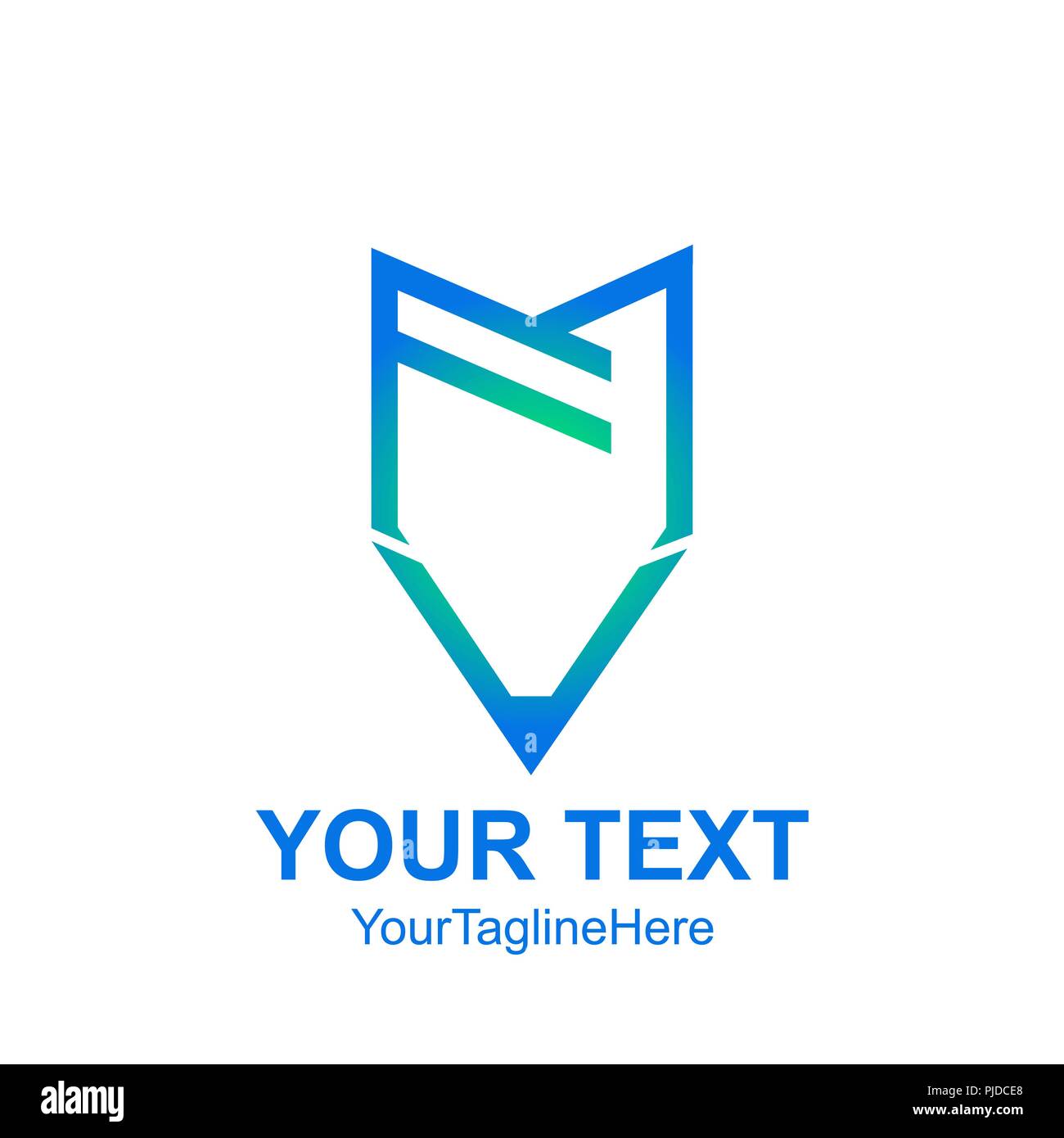 Lettre initiale logo couleur FM modèle stylo bleu pour les entreprises de conception et de l'identité de l'entreprise Illustration de Vecteur