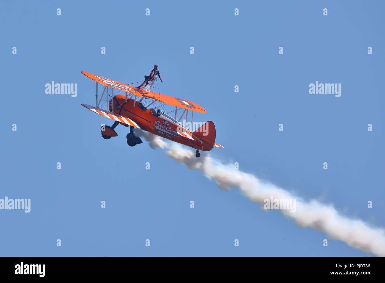 Le Flying Circus Wingwalkers Bournemouth à l'air Festival 2018, Bournemouth, Royaume-Uni Banque D'Images