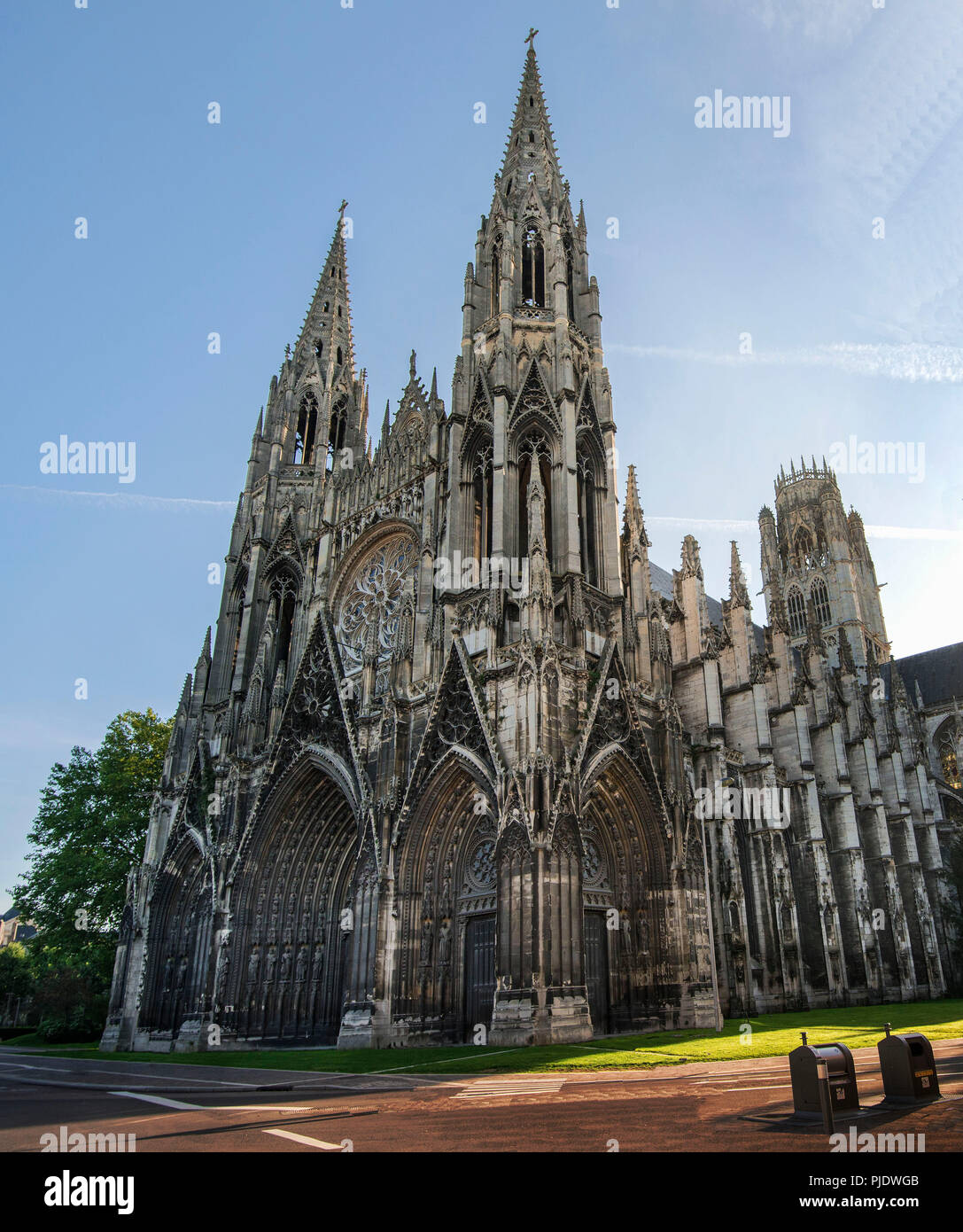 Eglise de Saint Ouen est une grande église catholique romaine gothique de Rouen, célèbre pour son architecture et son grand orgue Cavaillé-Coll inaltéré Banque D'Images