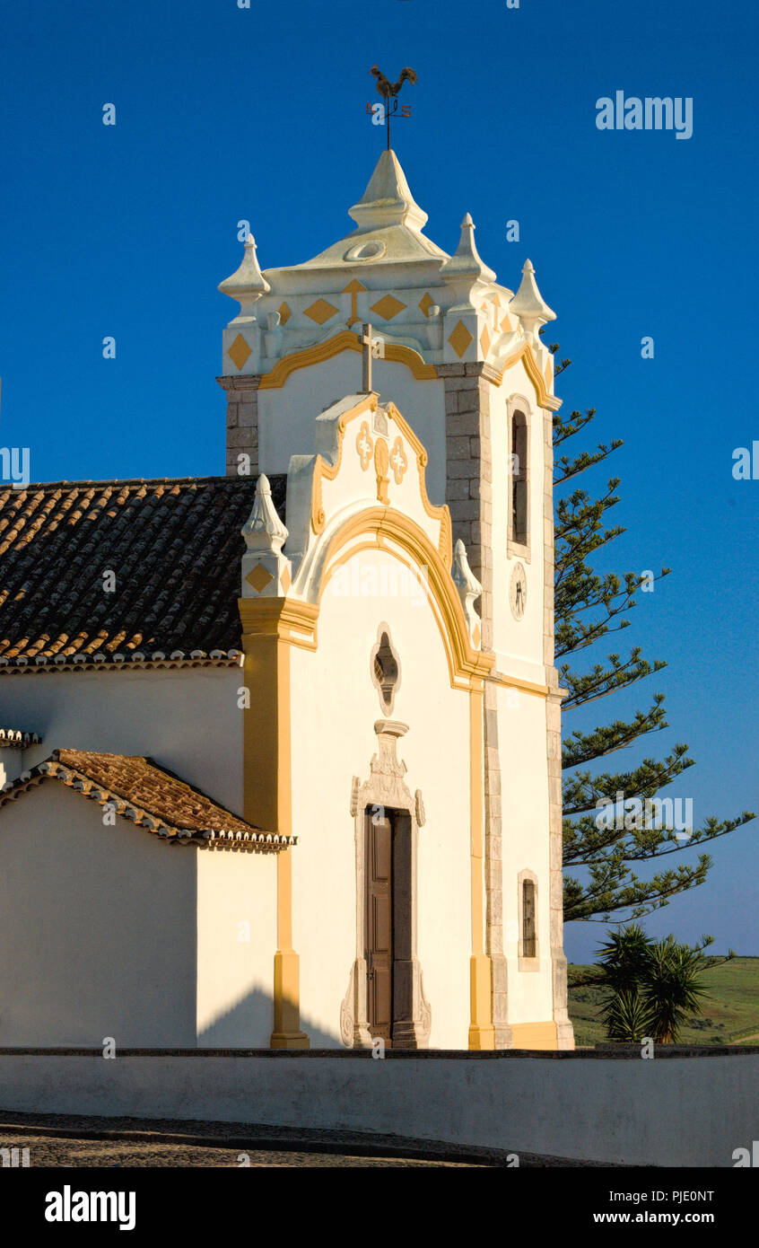 L'église paroissiale de Vila do Bispo, Algarve, Portugal Banque D'Images