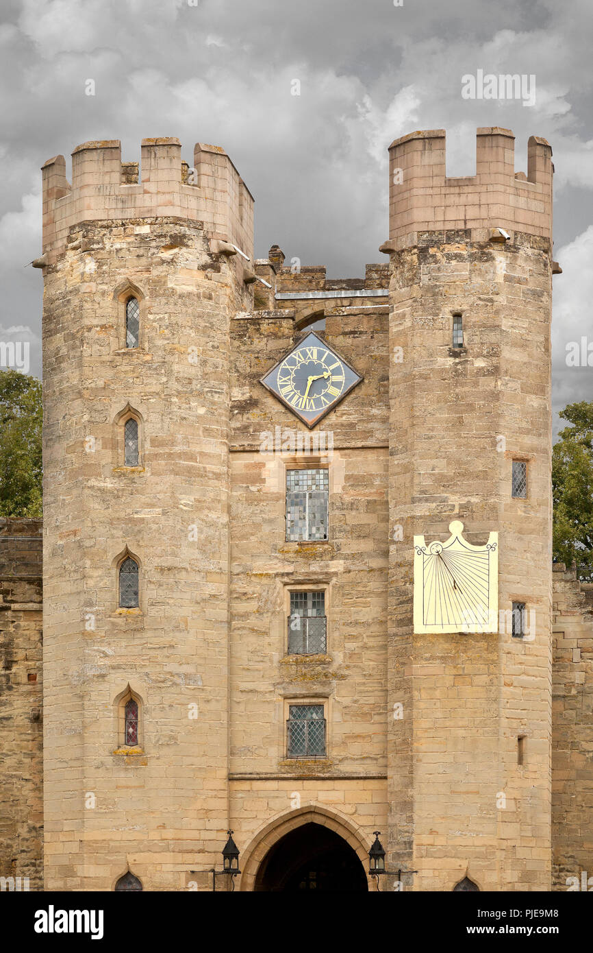 Le Château de Warwick, Royaume-Uni, détail architectural Banque D'Images