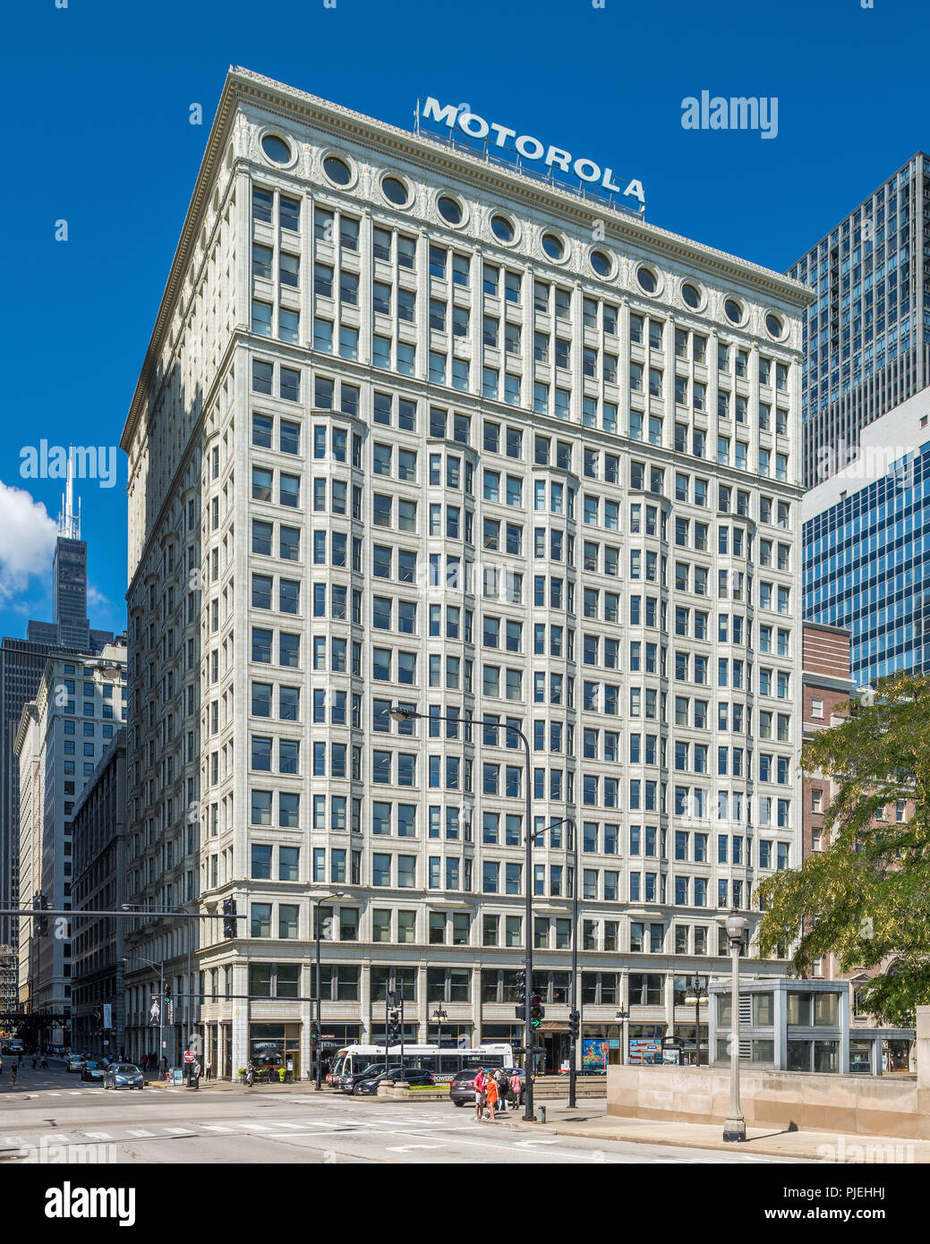 Railway Exchange building dans le centre-ville de Chicago - conçu par Daniel Burnham. Banque D'Images