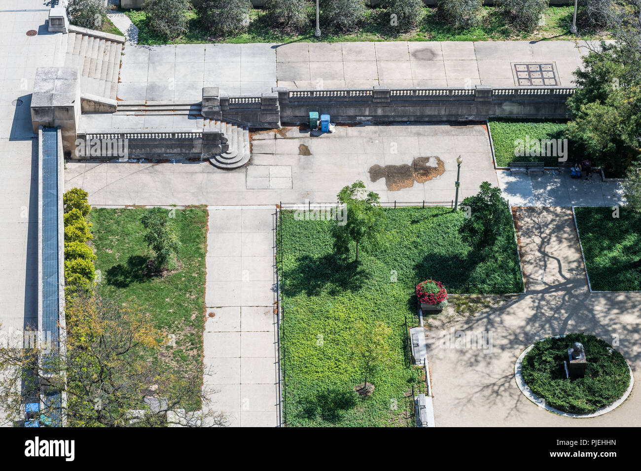 Vue aérienne de Grant Park Banque D'Images