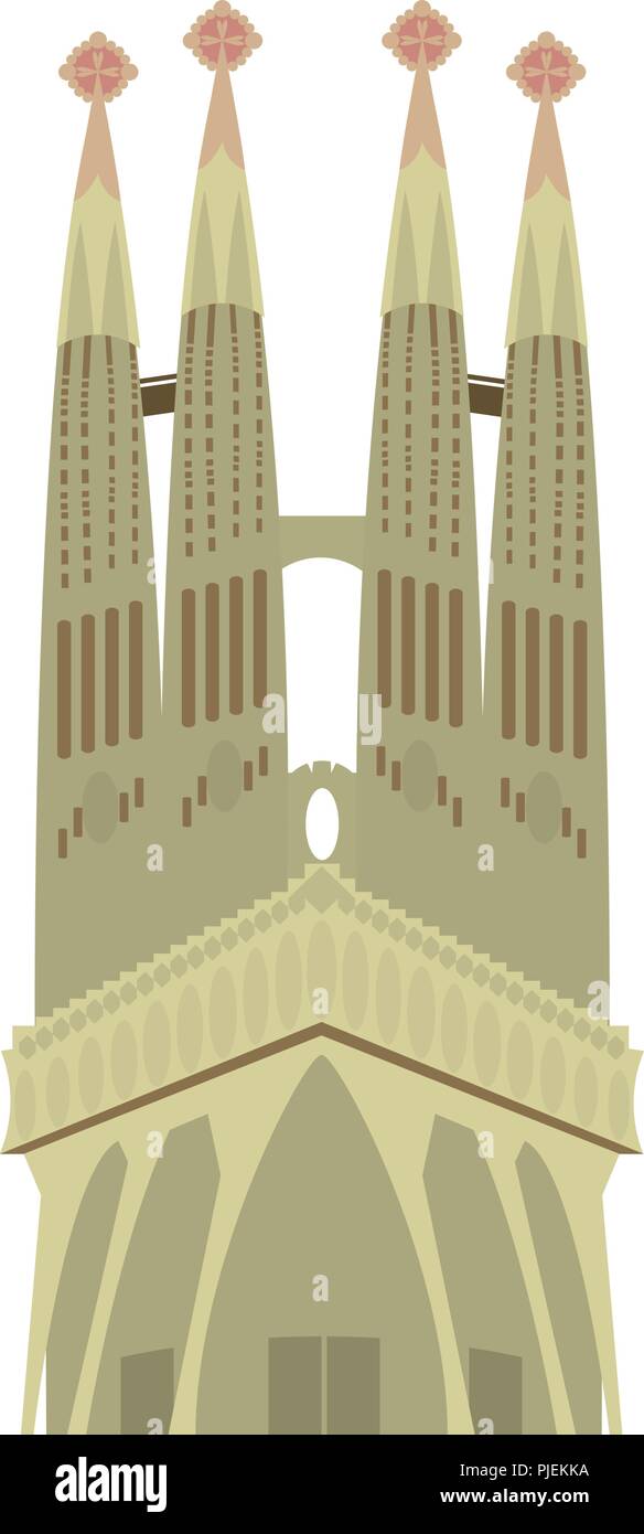 Sagrada Familia de Barcelone Sky tower Illustration de Vecteur