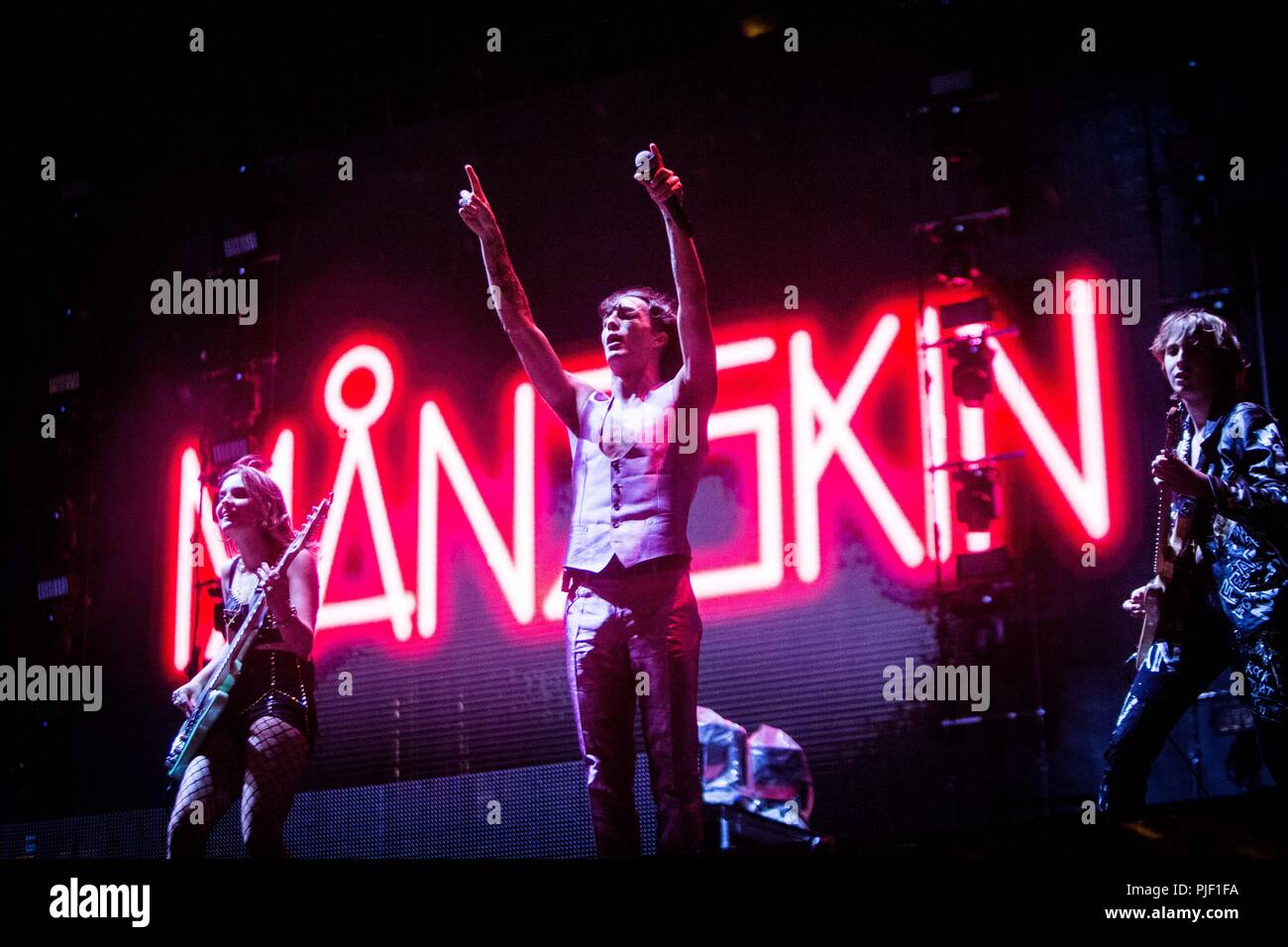 Rho Milan Italie 6 septembre 2018 Maneskin live au Milano Rocksl 2018 au salon à l'Expo © Roberto Finizio / Alamy Crédit : Roberto Finizio/Alamy Live News Banque D'Images