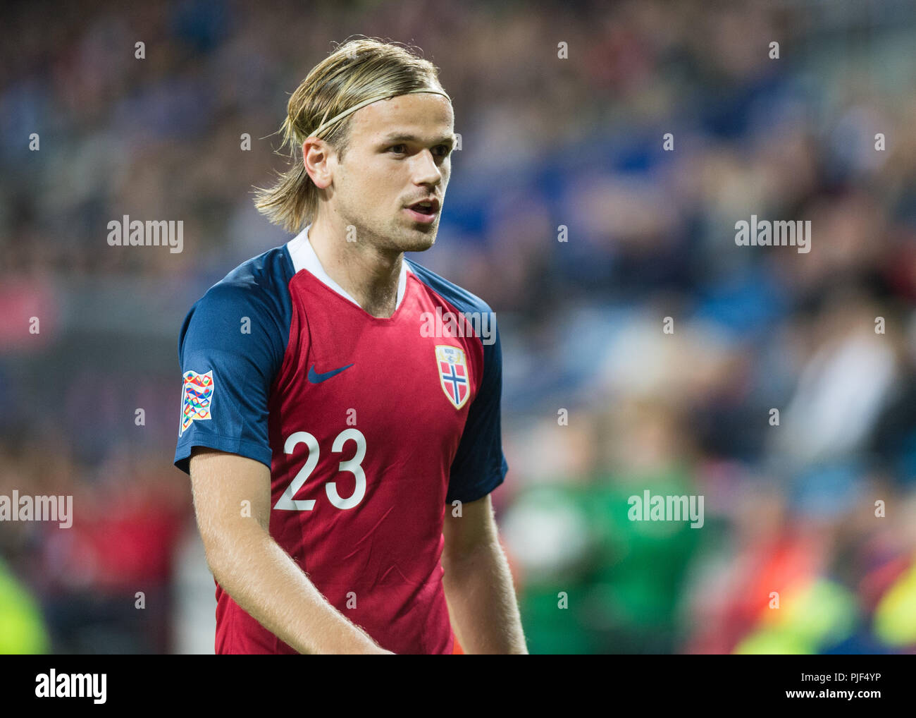 Norvège, Oslo - septembre 6, 2018. Iver Fossum (23) de la Norvège vu pendant le match de football de l'UEFA Ligue des Nations Unies entre la Norvège et de Chypre à l'Ullevaal Stadion. (Photo crédit : Gonzales Photo - Jan-Erik Eriksen). Gonzales : Crédit Photo/Alamy Live News Banque D'Images
