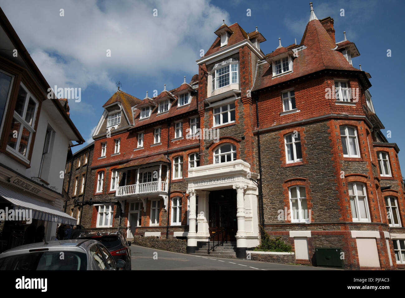 La Vallée des Roches Hôtel. Lynton. Le nord du Devon. Banque D'Images