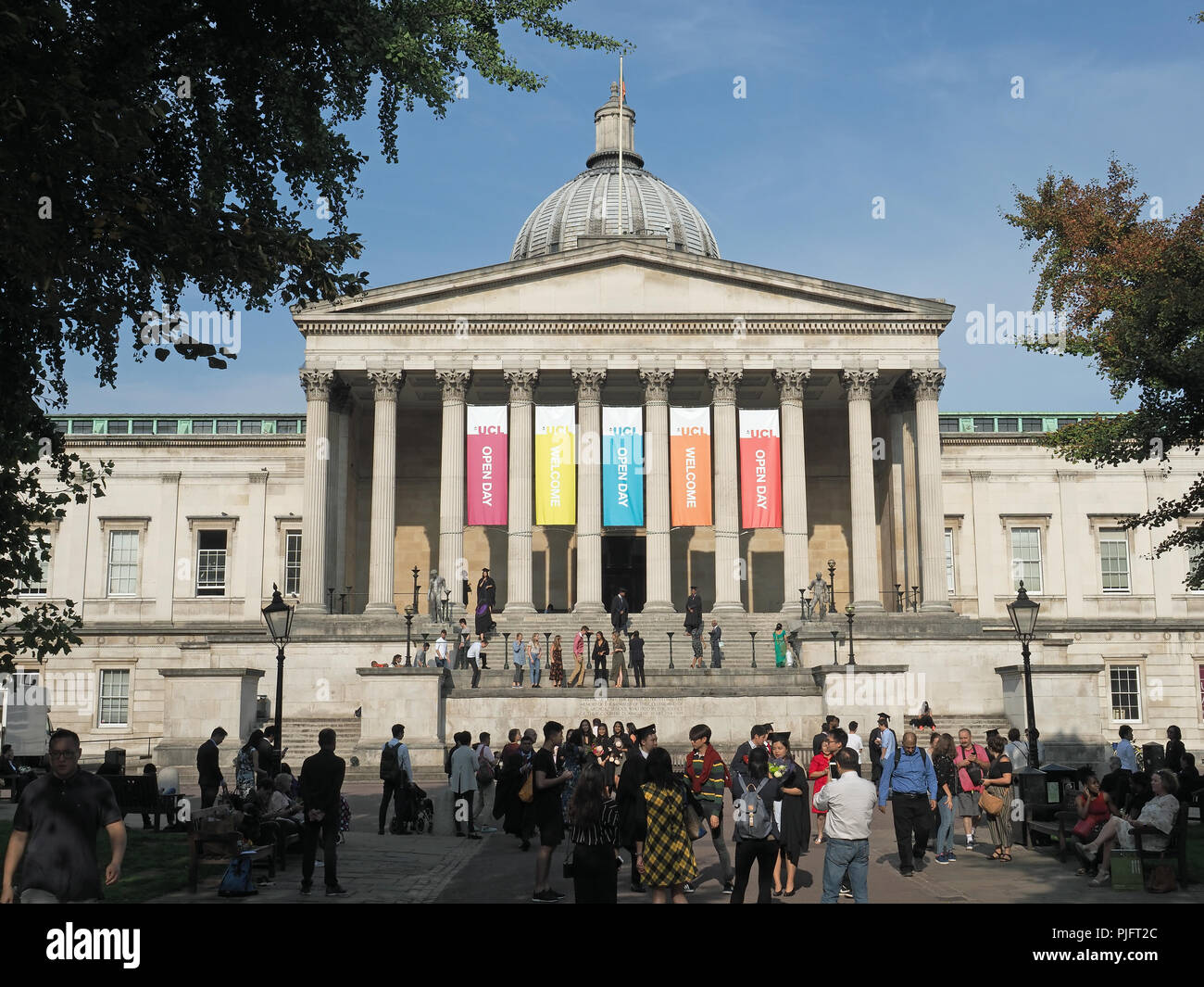 Vue sur le bâtiment principal de l'UCL à l'University College de Londres pendant une journée portes ouvertes Banque D'Images