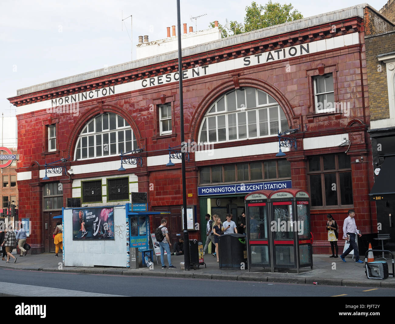 Vue de la station de métro Mornington Crescent sur le métro de Londres Banque D'Images