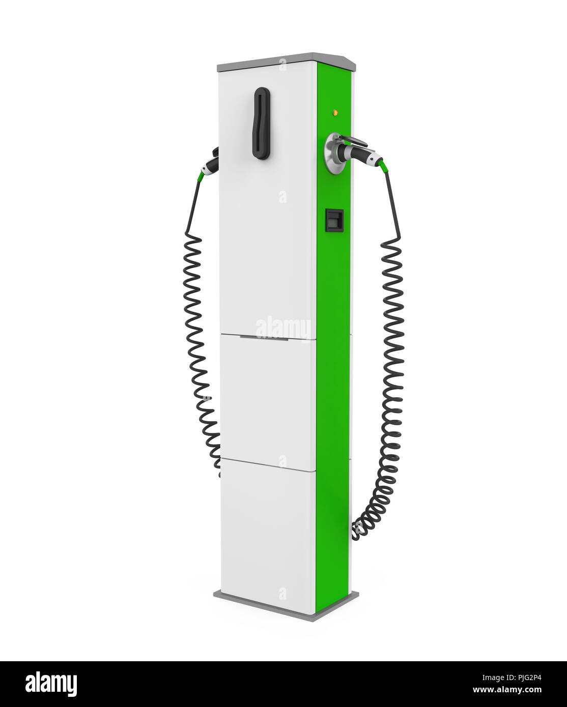 La station de recharge de véhicules électriques isolées Banque D'Images