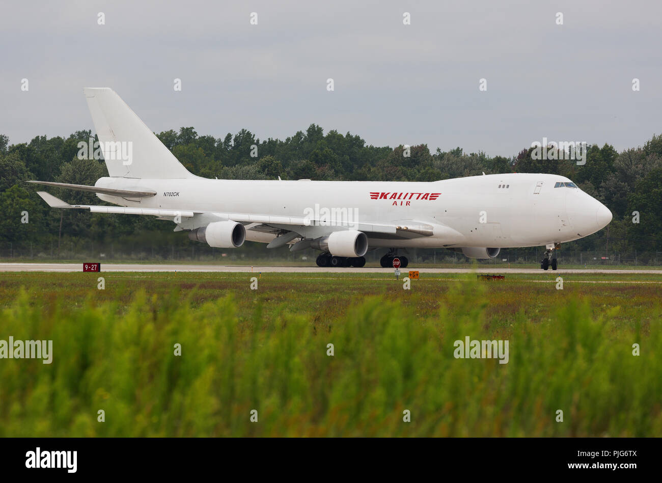 Avions commerciaux Boeing 747-400 Banque D'Images