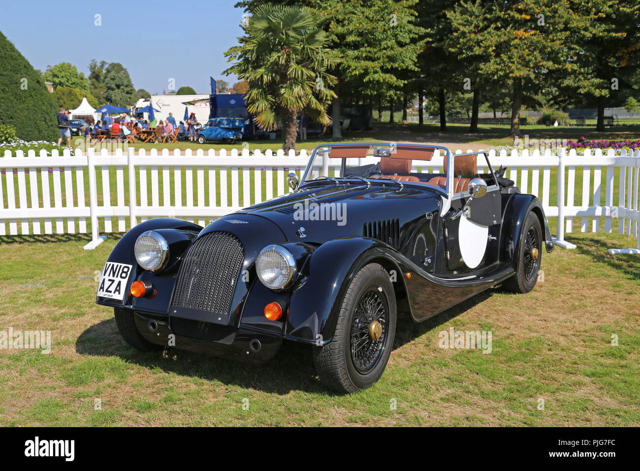 Morgan 4/4 (2018), British Legends, les membres de l'enceinte, Concours d'élégance 2018, 2 septembre 2018. Hampton Court Palace, Londres, Royaume-Uni, Europe Banque D'Images