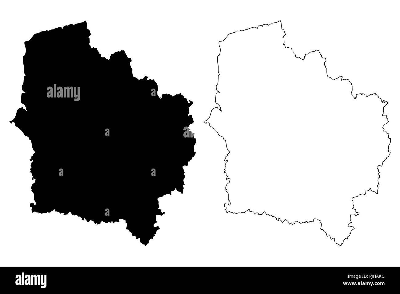 Hauts-de-France (France, région administrative) map vector illustration gribouillage, croquis Nord-Pas-de-Calais et Picardie la carte Illustration de Vecteur