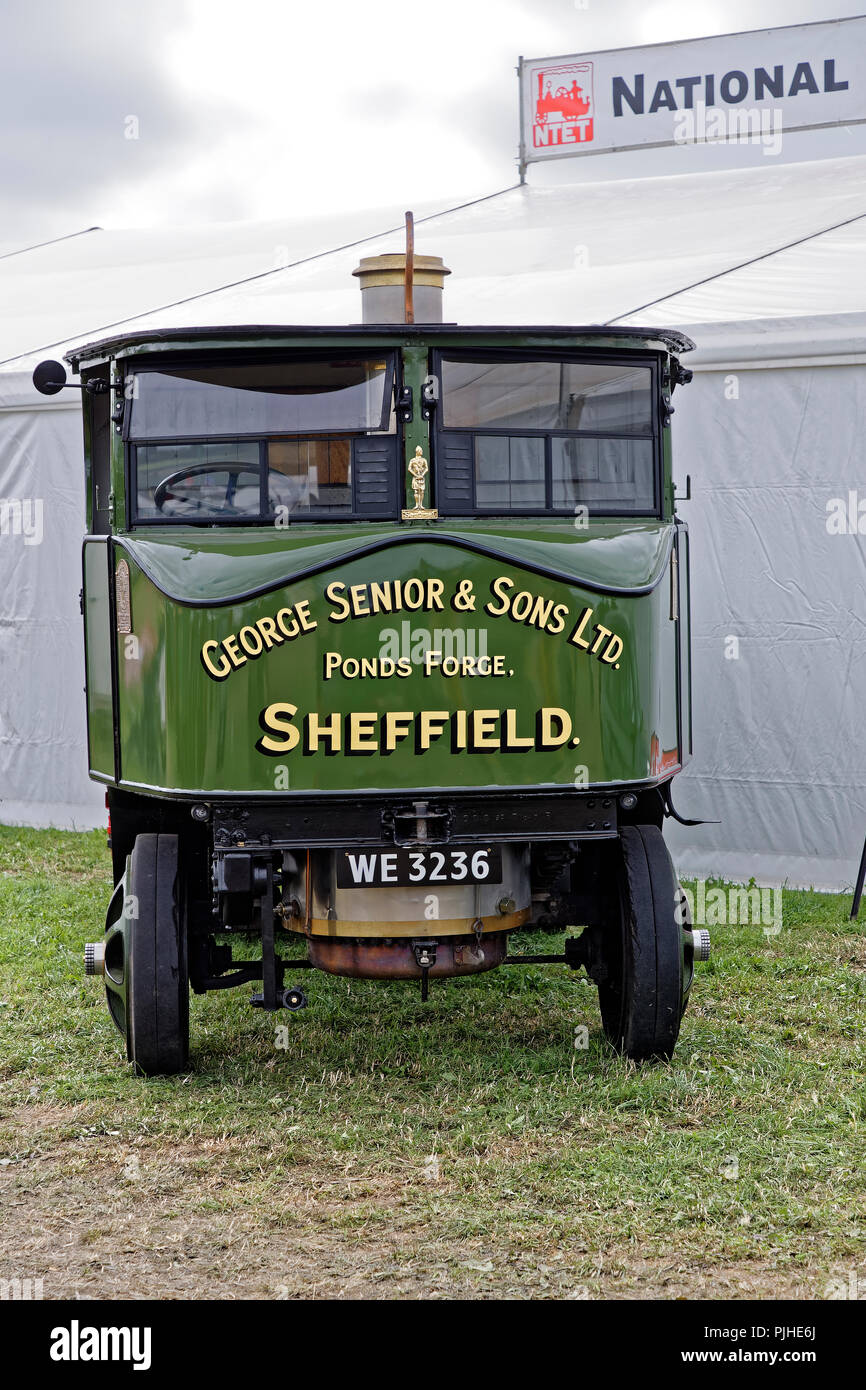 1928 Sentinel Super Wagon Vapeur sous le signe NTET - Moteur de traction National Trust Banque D'Images