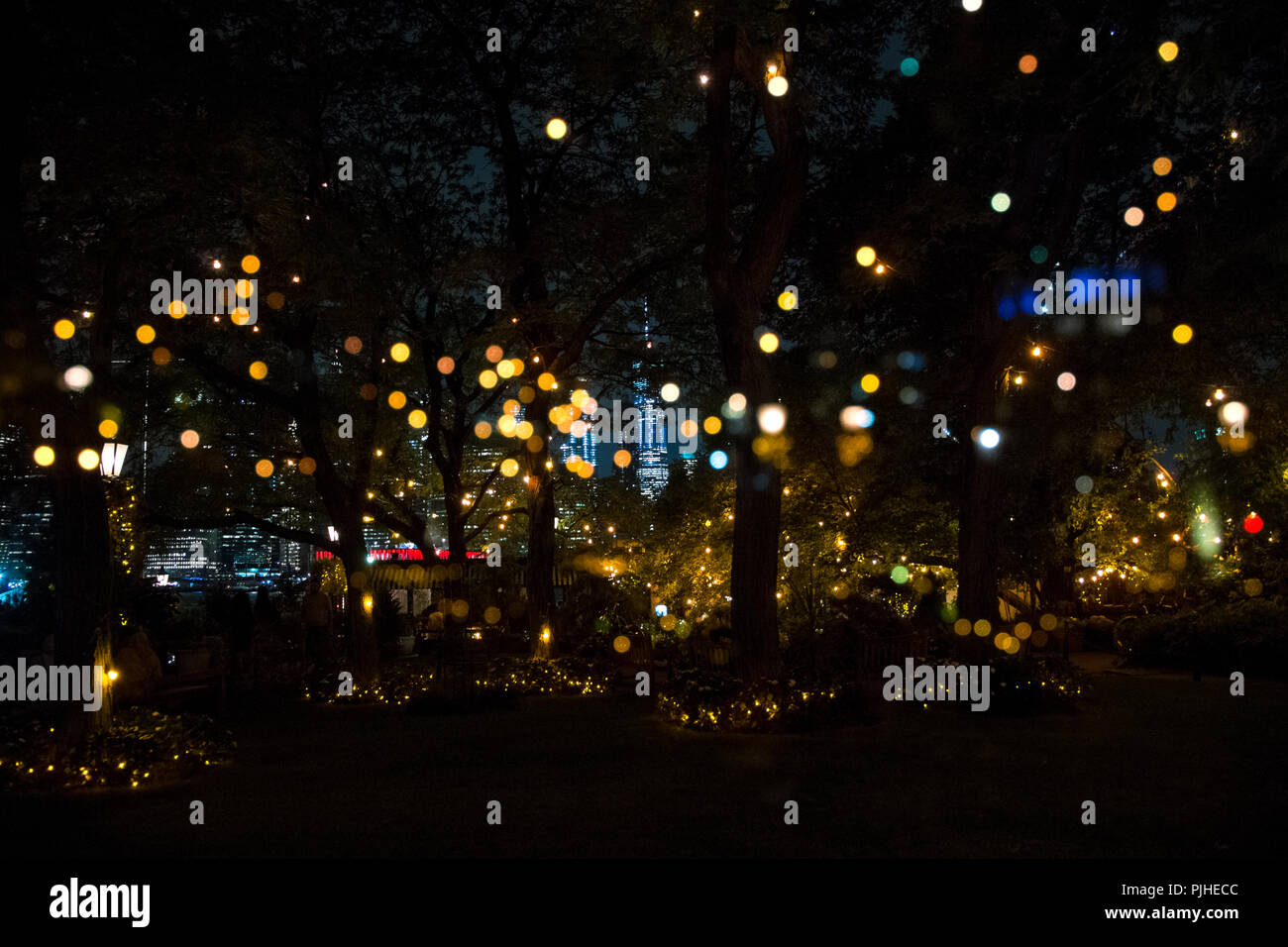 Lumières du soir, Brooklyn, New York Banque D'Images