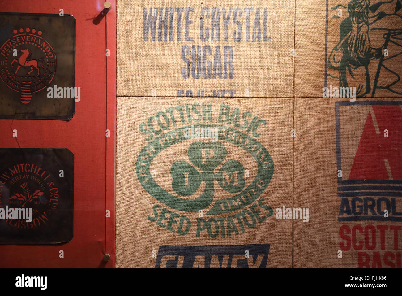 Travaux publics verdoyants, un moulin restauré montrant les étapes de la section locale 19ème-20ème siècle la production de jute, une industrie énorme à Dundee, en Ecosse, Royaume-Uni, Tayside Banque D'Images