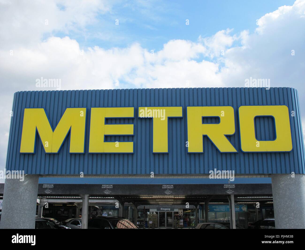 Marque signe METRO Cash and Carry Real Food Banque D'Images